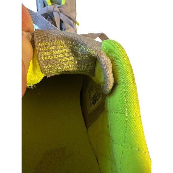 Nike Air Force 1 Shadow Atmosphere Grey Neon Green Reflective Logo Sneaker 8 - Picture 10 of 12